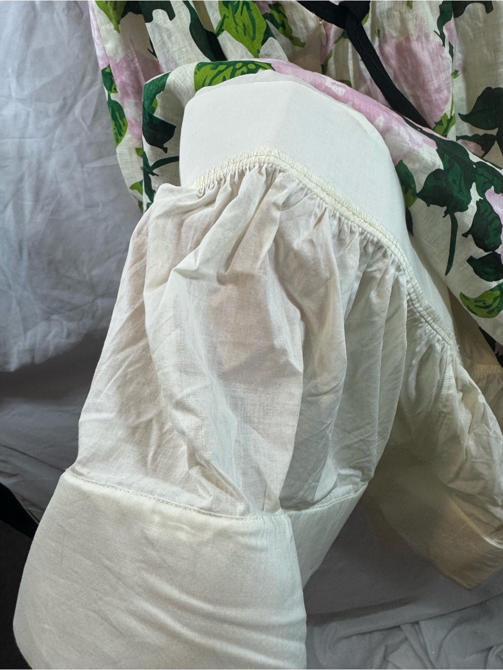 Hope for Flowers Floral Pink and Green V-Neck long Dress L - Picture 4 of 9